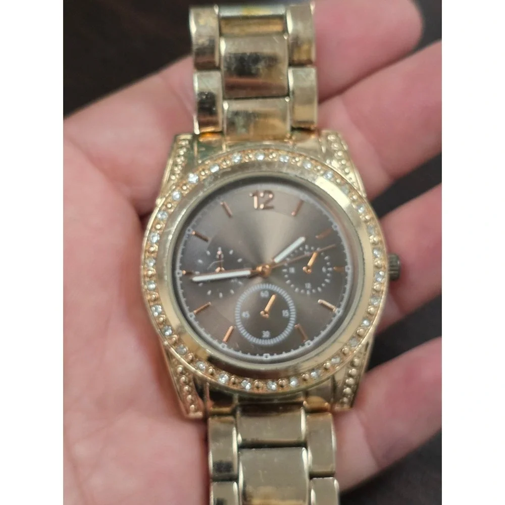 FMD Rose Gold Tone Crystal‎ Bezel Watch Japan Movement FMDAL441 1708